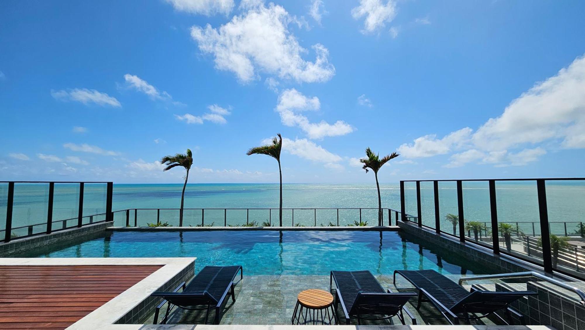 Apartment Loft Pe Na Areia Frente Mar Com Vista Incrivel *