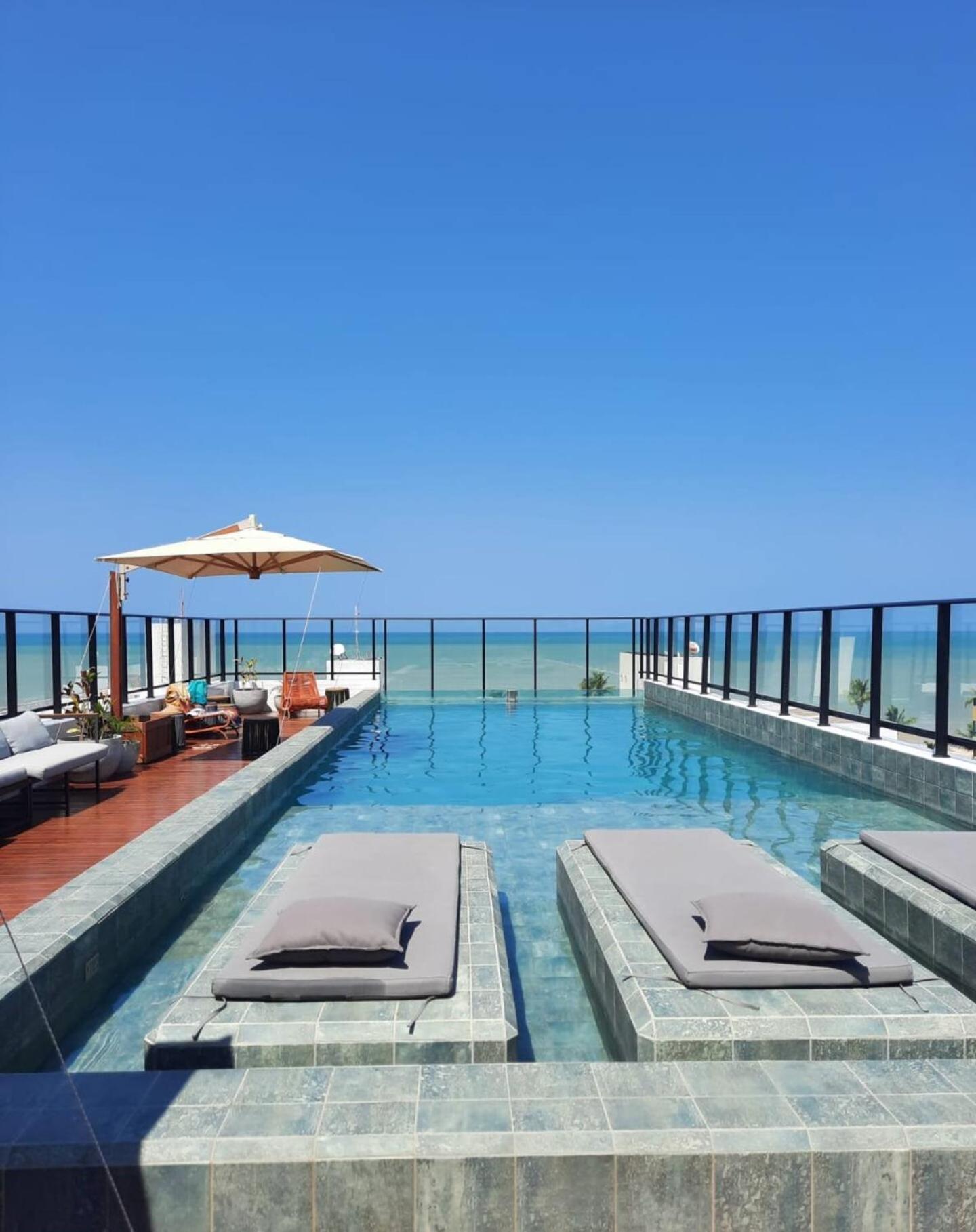 A 60m-piscina-coworking-moderno Wifi Apartment Joao Pessoa