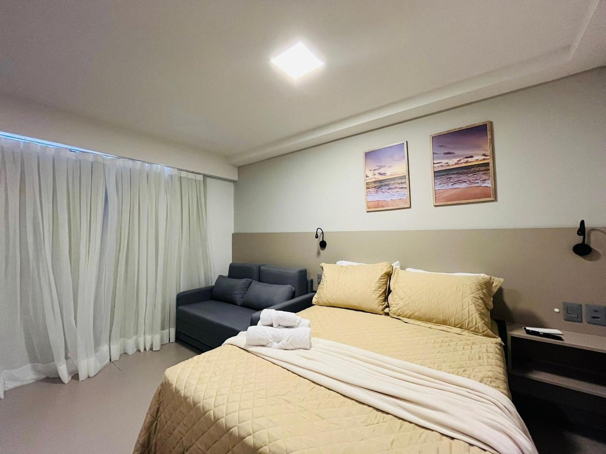 Apartamento Flat Com Varanda E Vista O Mar. Bh 213 *