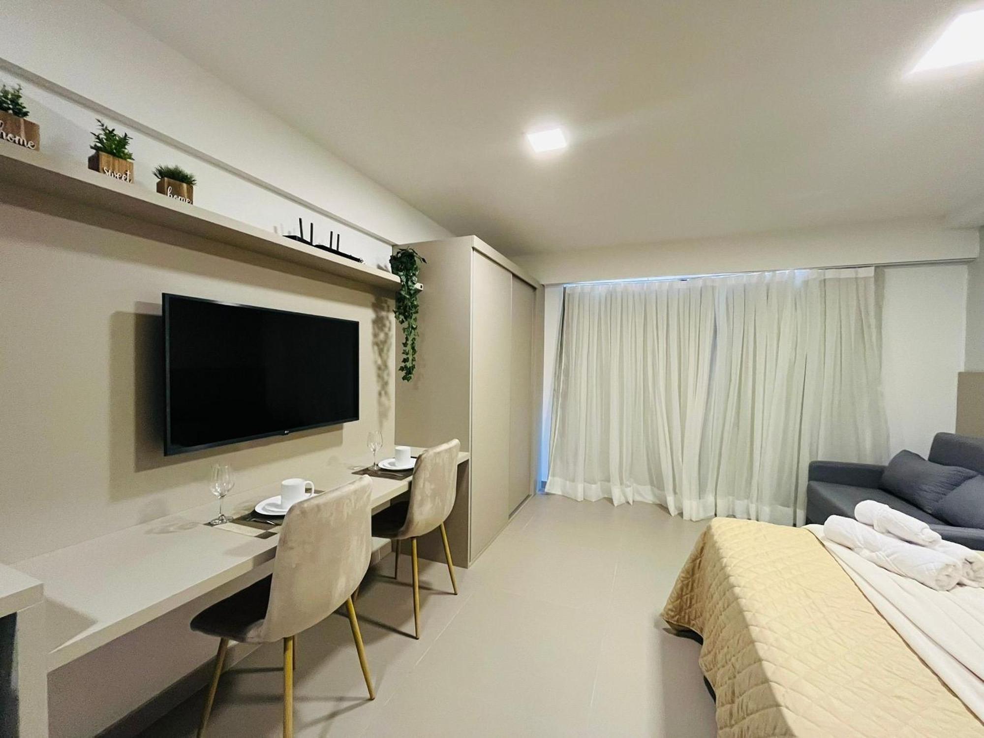 Flat Com Varanda E Vista O Mar. Bh 213 Apartamento