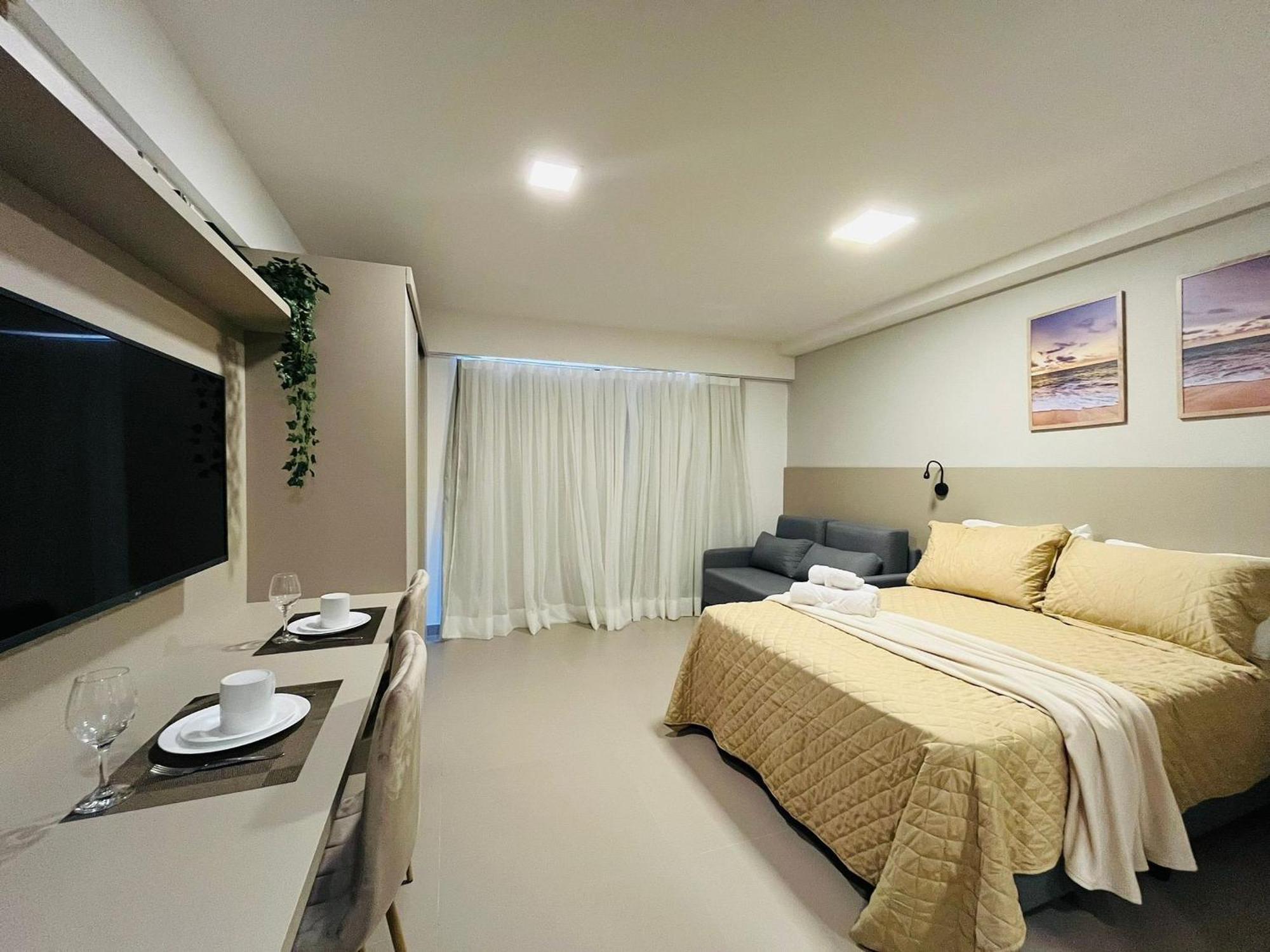Apartamento Flat Com Varanda E Vista O Mar. Bh 213 João Pessoa