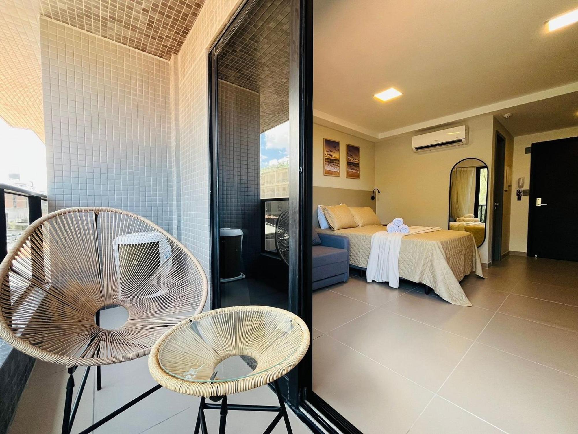 Flat Com Varanda E Vista O Mar. Bh 213 Apartamento
