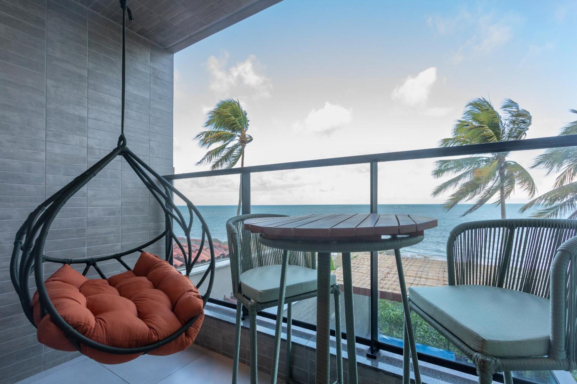 Loft Pe Na Areia Frente Mar Com Vista Incrivel
