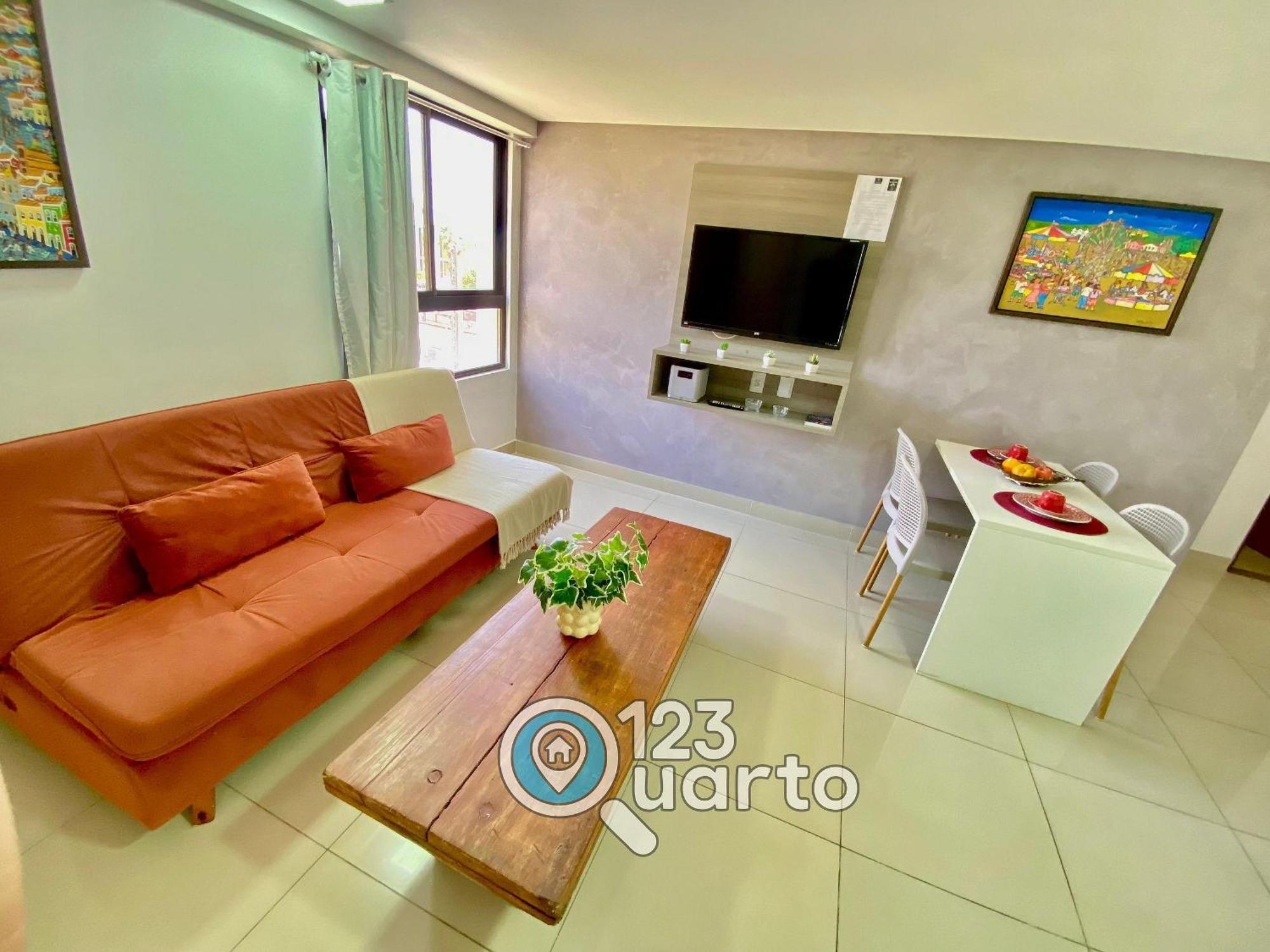Gold Flat Cabo Branco By 123quarto Apartment *